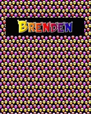 120 Page Handwriting Practice Book with Colorful Alien Cover Brenden: Primary Grades Handwriting Book