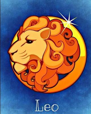 Leo: 8x10 Inch 100 Pages Lined Journal Includes Zodiac Symbol On Cover And Pages
