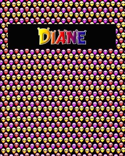 120 Page Handwriting Practice Book with Colorful Alien Cover Diane: Primary Grades Handwriting Book