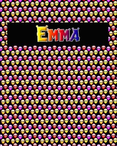 120 Page Handwriting Practice Book with Colorful Alien Cover Emma: Primary Grades Handwriting Book