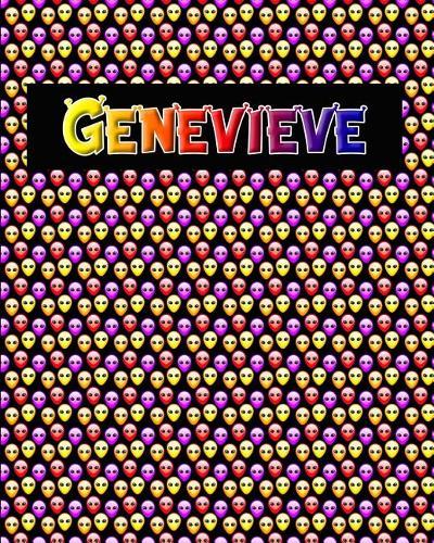 120 Page Handwriting Practice Book with Colorful Alien Cover Genevieve: Primary Grades Handwriting Book