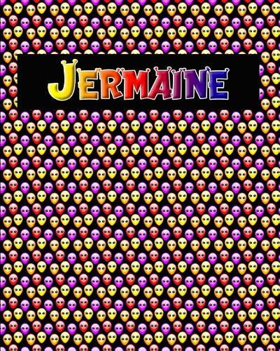 120 Page Handwriting Practice Book with Colorful Alien Cover Jermaine: Primary Grades Handwriting Book