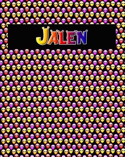 120 Page Handwriting Practice Book with Colorful Alien Cover Jalen: Primary Grades Handwriting Book