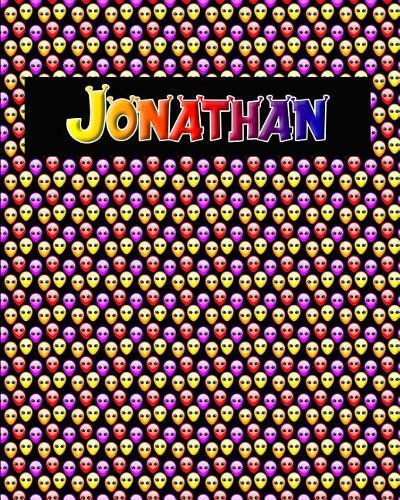 120 Page Handwriting Practice Book with Colorful Alien Cover Jonathan: Primary Grades Handwriting Book