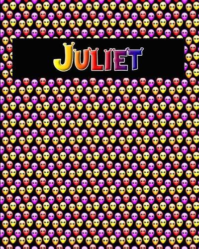 120 Page Handwriting Practice Book with Colorful Alien Cover Juliet: Primary Grades Handwriting Book