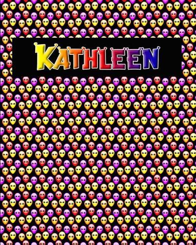 120 Page Handwriting Practice Book with Colorful Alien Cover Kathleen: Primary Grades Handwriting Book