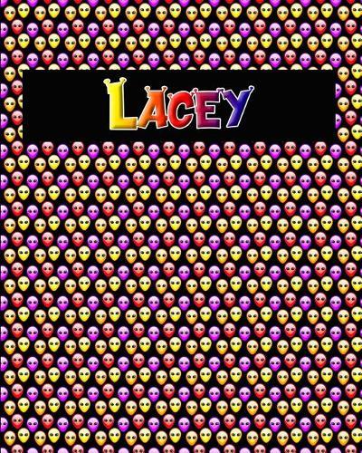 120 Page Handwriting Practice Book with Colorful Alien Cover Lacey: Primary Grades Handwriting Book