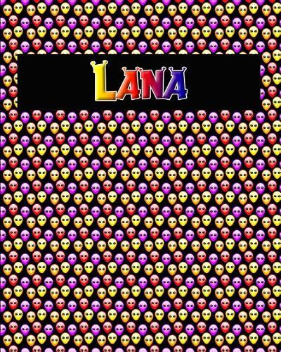 120 Page Handwriting Practice Book with Colorful Alien Cover Lana: Primary Grades Handwriting Book