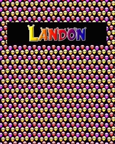 120 Page Handwriting Practice Book with Colorful Alien Cover Landon: Primary Grades Handwriting Book