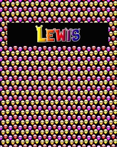 120 Page Handwriting Practice Book with Colorful Alien Cover Lewis: Primary Grades Handwriting Book