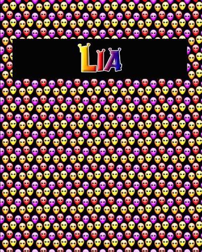 120 Page Handwriting Practice Book with Colorful Alien Cover Lia: Primary Grades Handwriting Book