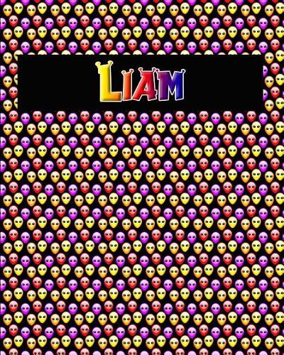 120 Page Handwriting Practice Book with Colorful Alien Cover Liam: Primary Grades Handwriting Book