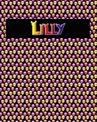 120 Page Handwriting Practice Book with Colorful Alien Cover Lilly: Primary Grades Handwriting Book