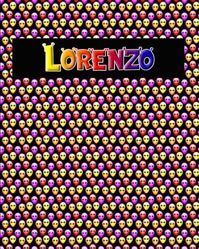 120 Page Handwriting Practice Book with Colorful Alien Cover Lorenzo: Primary Grades Handwriting Book