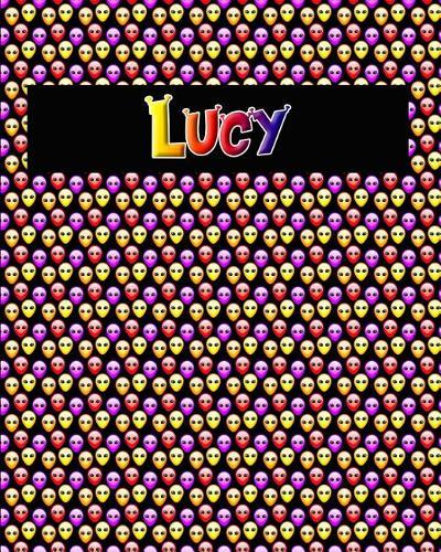 120 Page Handwriting Practice Book with Colorful Alien Cover Lucy: Primary Grades Handwriting Book