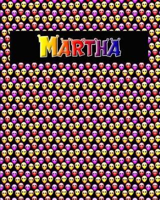 120 Page Handwriting Practice Book with Colorful Alien Cover Martha: Primary Grades Handwriting Book