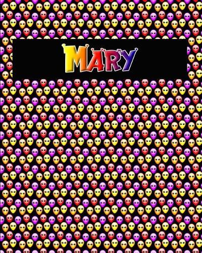 120 Page Handwriting Practice Book with Colorful Alien Cover Mary: Primary Grades Handwriting Book