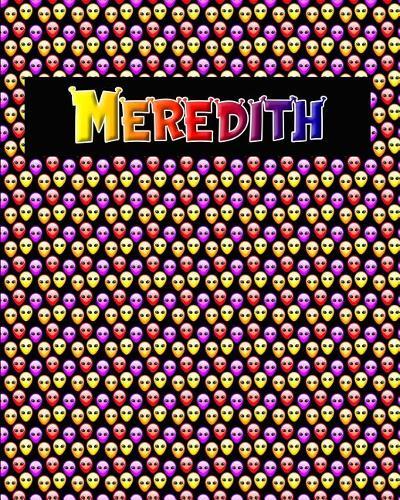 120 Page Handwriting Practice Book with Colorful Alien Cover Meredith: Primary Grades Handwriting Book