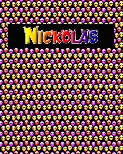 120 Page Handwriting Practice Book with Colorful Alien Cover Nickolas: Primary Grades Handwriting Book