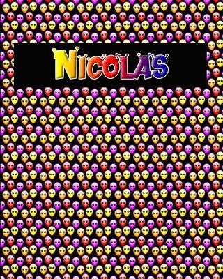 120 Page Handwriting Practice Book with Colorful Alien Cover Nicolas: Primary Grades Handwriting Book