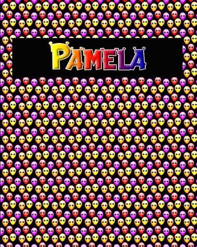 120 Page Handwriting Practice Book with Colorful Alien Cover Pamela: Primary Grades Handwriting Book