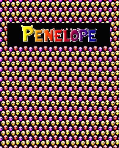 120 Page Handwriting Practice Book with Colorful Alien Cover Penelope: Primary Grades Handwriting Book