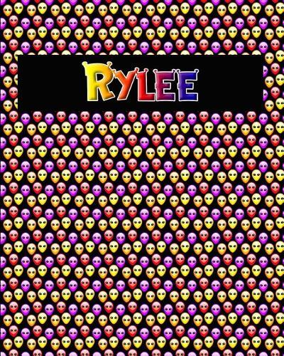 120 Page Handwriting Practice Book with Colorful Alien Cover Rylee: Primary Grades Handwriting Book