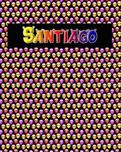 120 Page Handwriting Practice Book with Colorful Alien Cover Santiago: Primary Grades Handwriting Book