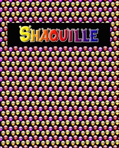 120 Page Handwriting Practice Book with Colorful Alien Cover Shaquille: Primary Grades Handwriting Book