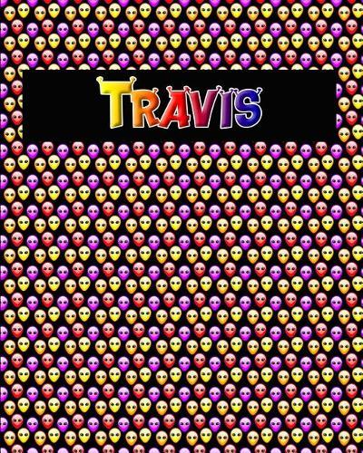 120 Page Handwriting Practice Book with Colorful Alien Cover Travis: Primary Grades Handwriting Book