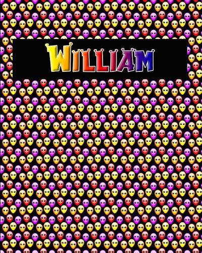 120 Page Handwriting Practice Book with Colorful Alien Cover William: Primary Grades Handwriting Book