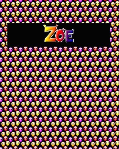 120 Page Handwriting Practice Book with Colorful Alien Cover Zoe: Primary Grades Handwriting Book