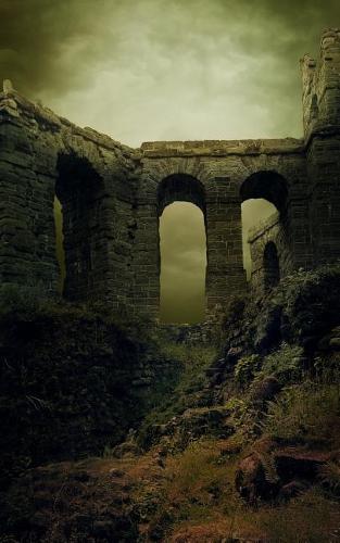 Notebook: Ruin castle middle ages antique armour sword fantasy palace fortress manor chess