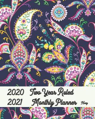 2020-2021 Two Year Ruled Monthly Planner - Navy: 8x10 Inches Portable Size 24 Months Planner and Calendar, Monthly Calendar Planner, Agenda Planner and Schedule Organizer, Journal Planner