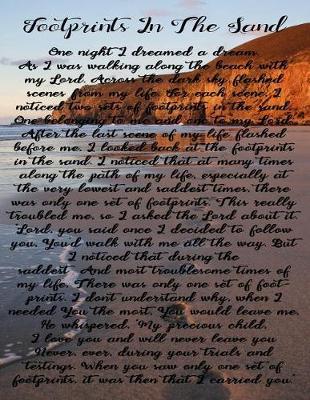 Footprints In The Sand ACTS Journal: 120 A.C.TS. Pages, 8.5x11 Prayer Notebook For Women, Ladies Religious Gifts, Prayer Warrior's Guided Notebooks For Praying