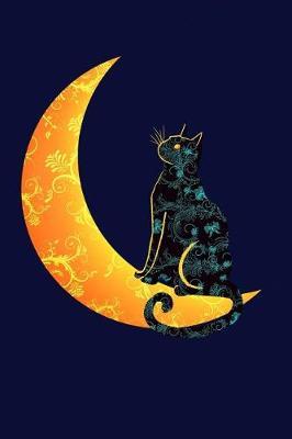 Cute Cat On The Moon Lined Journal 6x9 120 Pages