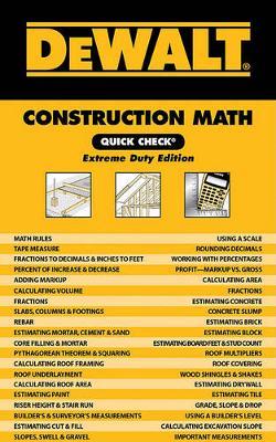 Dewalt Construction Math Quick Check: Extreme Duty Edition