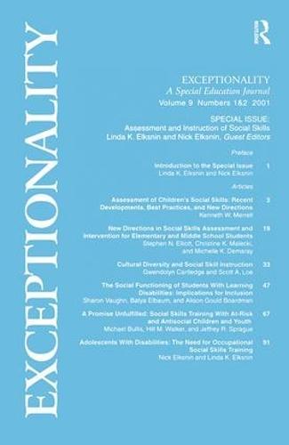 Assessment and Instruction of Social Skills: A Special Double Issue of Exceptionality