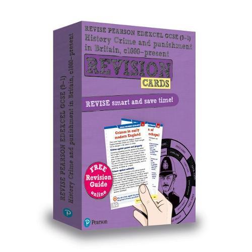 Pearson REVISE Edexcel GCSE History Crime and Punishment in Britain Revision Cards (with free online Revision Guide and Workbook) - 2023 and 2024 exams