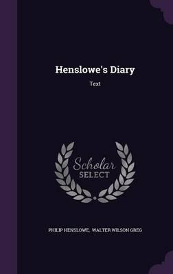 Henslowe's Diary: Text