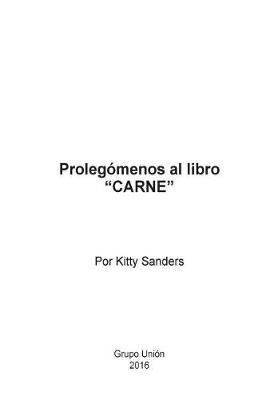 Prolegómenos al libro Carne