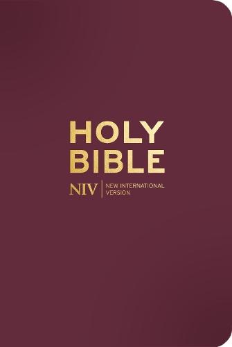 NIV Pocket Mulberry Bible with Gold Zip