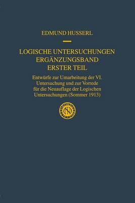 Logische Untersuchungen Ergänzungsband Erster Teil: Entwürfe zur Umarbeitung der VI. Untersuchung und zur Vorrede für die Neuauflage der Logischen Untersuchungen (Sommer 1913)