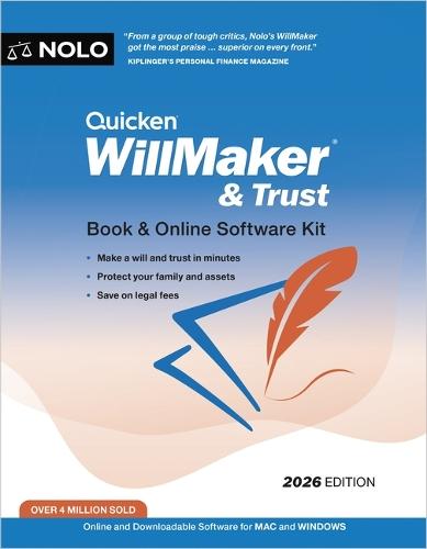 Quicken Willmaker & Trust 2026: Book & Online Software Kit