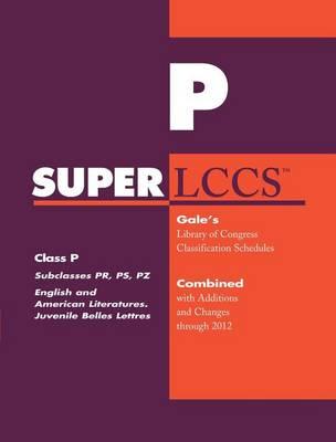 SUPERLCCS 2012: Subclass PR-Pz: English Literature, Fiction