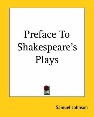 Preface To Shakespeare's Plays