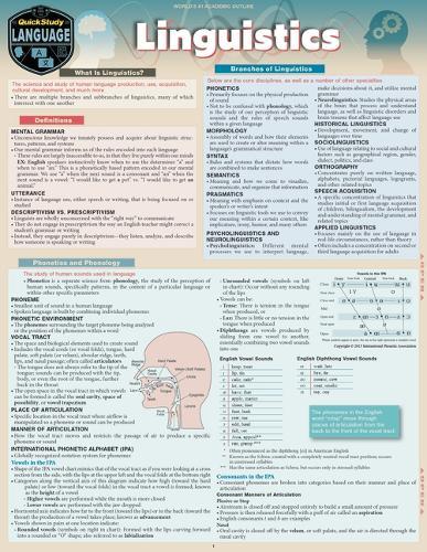 Linguistics: A Quickstudy Laminated Reference Guide