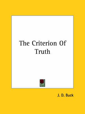 The Criterion of Truth