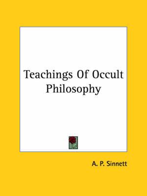 Teachings of Occult Philosophy