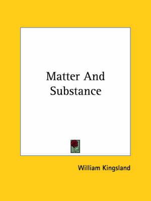 Matter and Substance